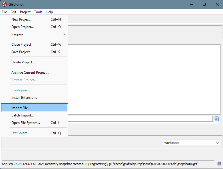 Import Executable File